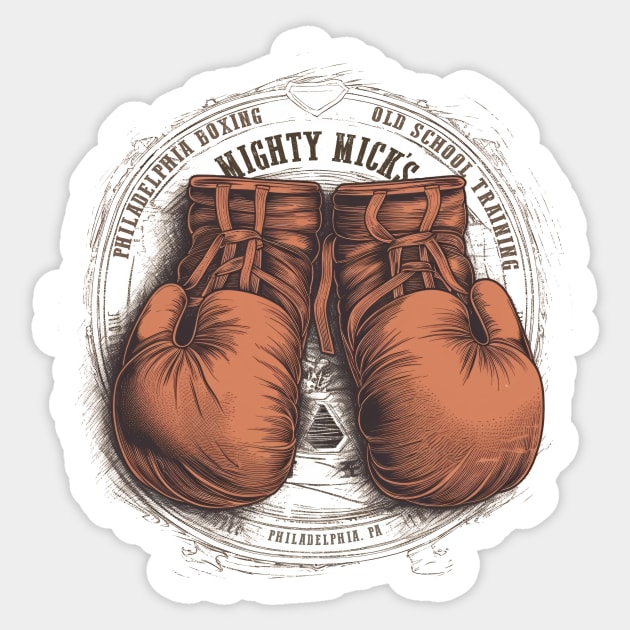 Mighty Mick's Boxing Gym - Vintage Design Sticker by DesignedbyWizards